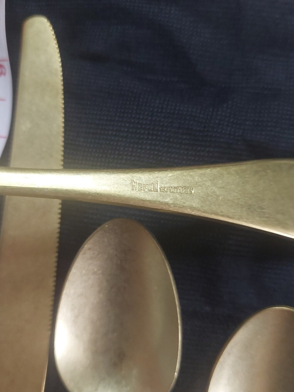 NEW! MEPRA Dolce Vita Pewter Gold 5 Piece Flatwear Set! (Z66) - Picture 4 of 7